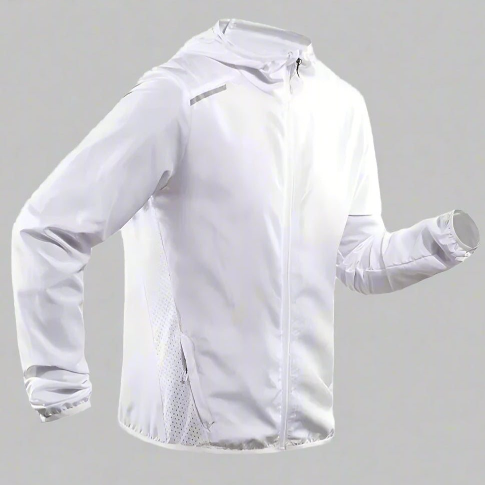 Reflective Hooded Coat - Gradient Colour Sportswear Jacket
