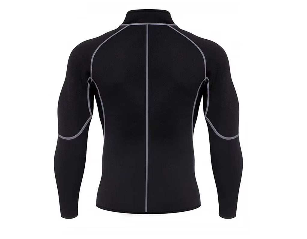 Back Model image of the sauna suit top that enhances sweating and fat burning