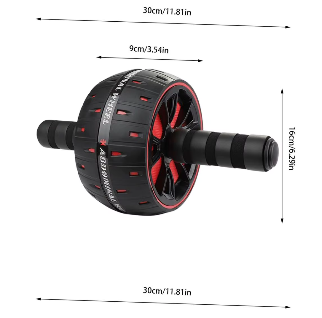 Dimensions of Black and Red Core Ab Wheel Roller – Strengthen Abs, Arms, and Core with This Durable Exercise Equipment