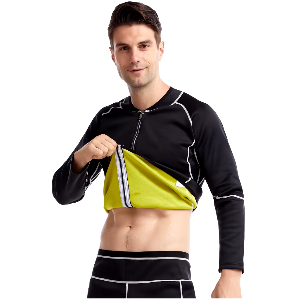 Sauna Jacket Top for Men – Heat Retention & Increased Sweat Production for Faster Weight Loss