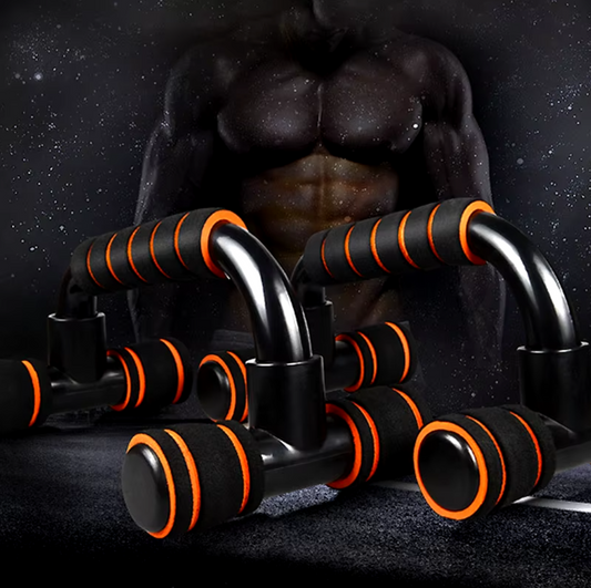 Dark Contrast image of orange pushup bracket bars