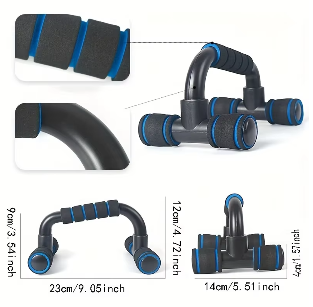 Dimensions of portable pushup non slip foam brackets