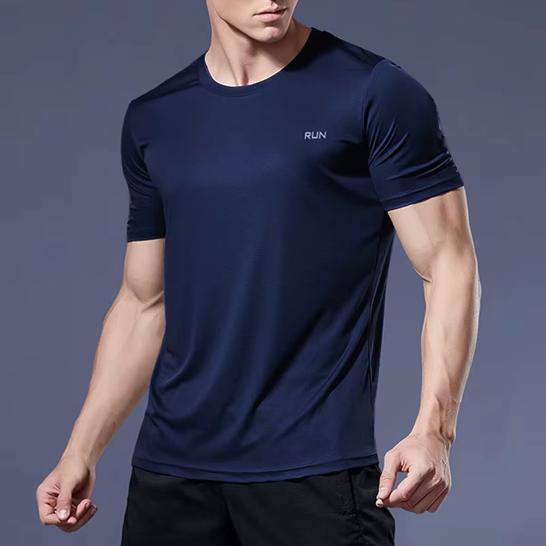 High quality Running Quick Dry Sports T-Shirt in Navy - Quick Dry Workout T-Shirt