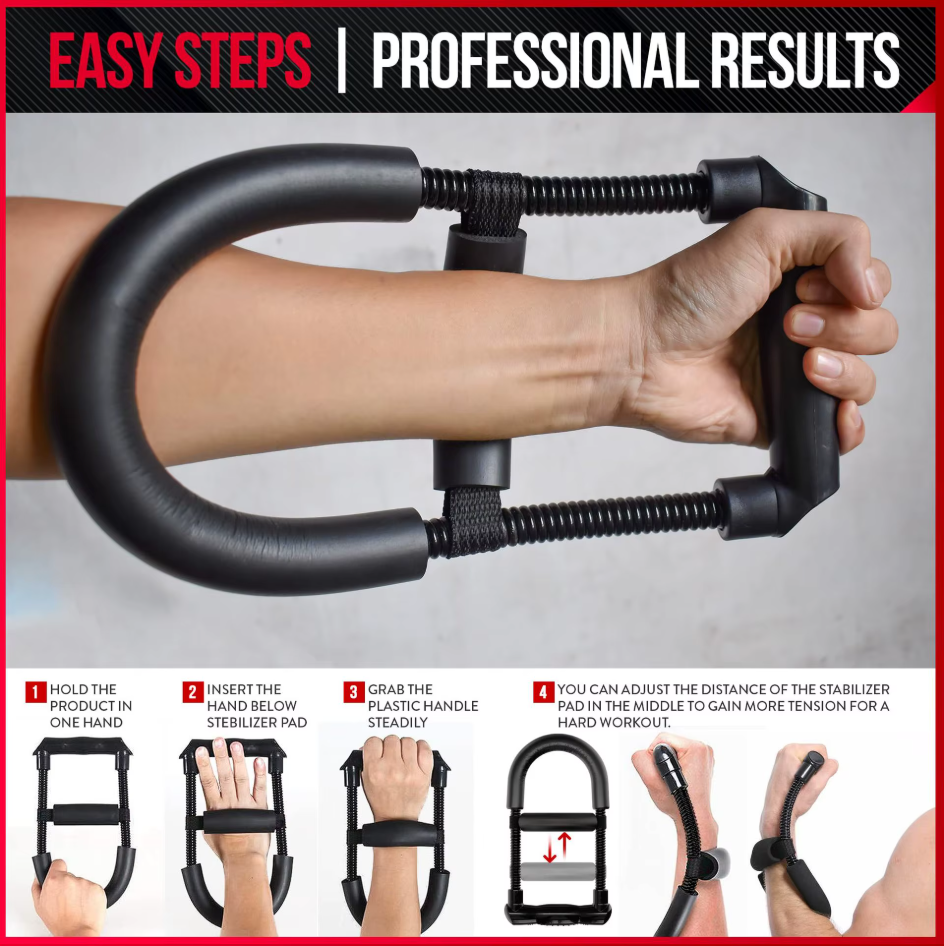 Instructions for us for the Renue Lab wrist grip and forearm strength trainer