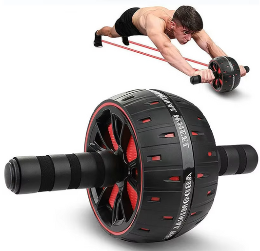 Model using the core ab wheel roller to show the high quality