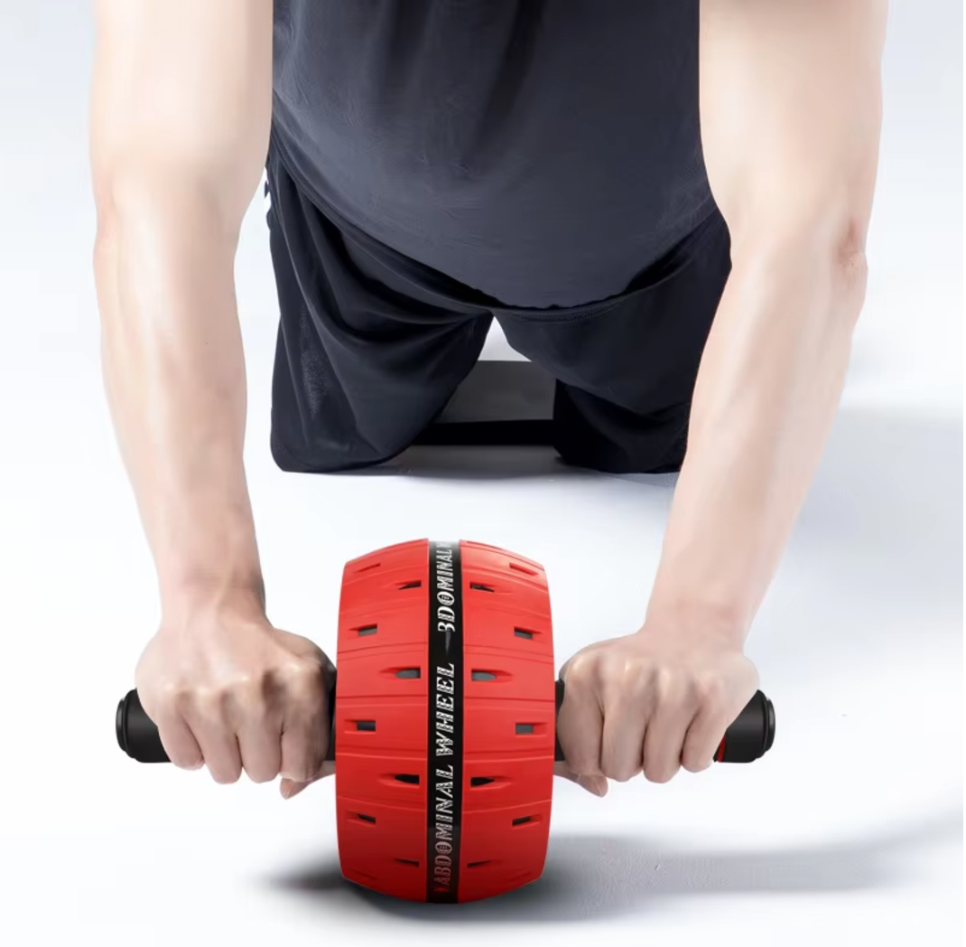 Red Ab Wheel Roller for Abs Workout – Strengthen Core with This High-Performance Fitness Equipment