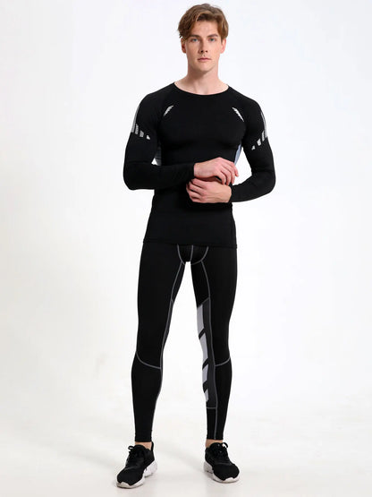 Quick-Dry Compression Fitness Shirt – Muscle-Fit Long Sleeve