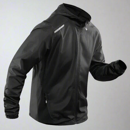 Reflective Hooded Coat - Gradient Colour Sportswear Jacket